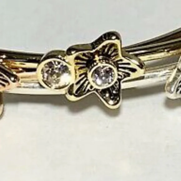 Coach Wildflower 3 Piece Bangle Set Pave -New with Box - Picture 6 of 6